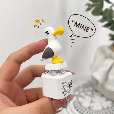 Stress Relief Toy Keychain, Mine Seagull Button, Sound and Light
