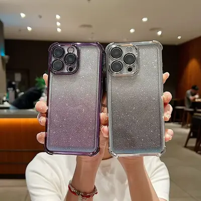 OnePlus Turbo 6X Pro Hülle, galvanisiert mit Glitter, Vier-Ecken-Schutz
