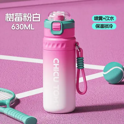 Outdoor-Sportflasche mit Sprühfunktion, isoliert, Edelstahl - 10
