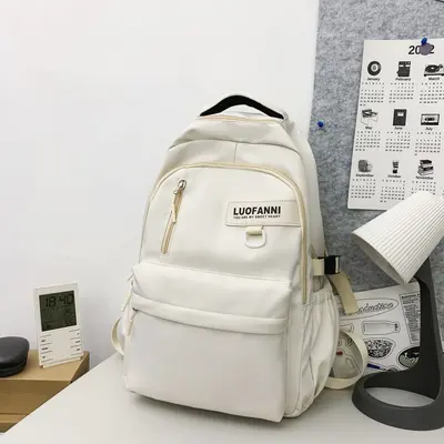Minimalist Unisex School Backpack College Style Korean Design - 9