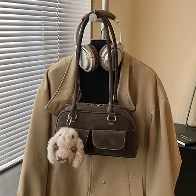 Women's Boston Shoulder Bag Fashionable Commuter Versatile Design - 9