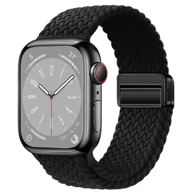 Apple Watch için manyetik naylon örgü kordon, elastik, gökkuşağı - 7