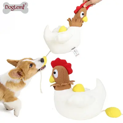 Plüsch-Huhn Hundespielzeug, Schnüffel-Intelligenztraining, quietschend