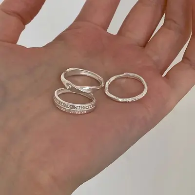 Geometric Möbius ring for women, open adjustable, luxury style - 4