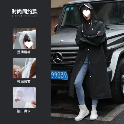雨衣男加长背防暴雨全身骑行电动车步行成人学生雨披暴雨 - 11