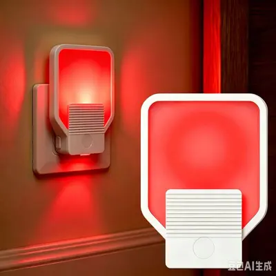 670nm Red Light LED Sleep Night Light, Motion Sensor, Dimmable, Plug-in - 10