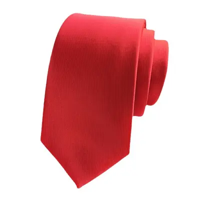 Erkek Dar Düz Renk Kravat, 6 cm, Kore Tarzı, Resmi ve Düğün