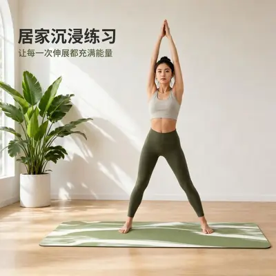 lulu同款定制批发跨境瑜伽垫PU橡胶撞色高回弹防滑健身垫源头工厂 - 3