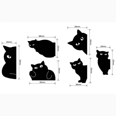 Black Cat Magnetic Bookmark, Gift for Cat Lovers - 10