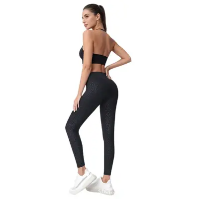 Hochbund-Yoga-Leggings mit Formwirkung, elastisch - 5