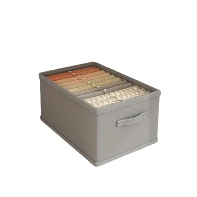 Drawer wardrobe storage box, lidless, cotton linen fabric - 6