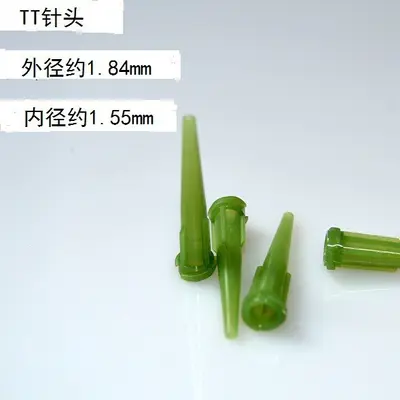 Plastic dispensing needle tip, TT type, angled