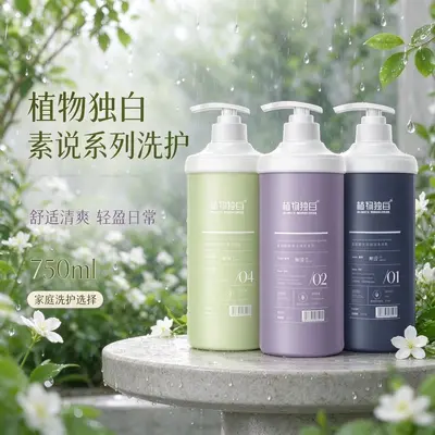 植物独白素说洗发水氨基酸控油去屑滋养修护发膜护发套装厂家批发