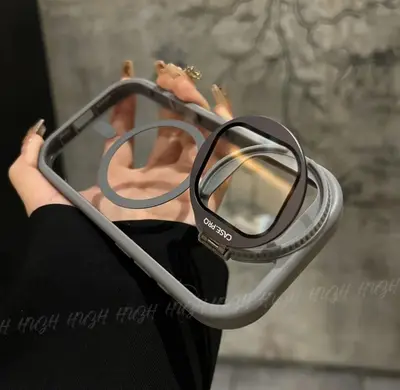 Manyetik lens tutucu iPhone 15 Pro Max cep telefonu kılıfı Apple 16 şeffaf tam koruma darbeye dayanıklı kılıf için uygun - 9