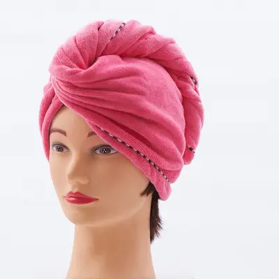 Mikrofiber Sevimli Duş Başlığı Kuru Saç Bonesi Kadın Kalınlaşmış Süper Emici Çabuk Kuruyan Kafa Kuru Saç Havlusu Üreticisi Toptan