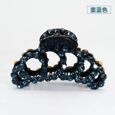 Cross-border Large Grip Hair Clips New Style Thick Hair Claws Women Back of Head Shark Clips Hair Clips Rhinestone Hair Accessories Wholesale