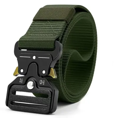 Grenzüberschreitender Großhandel Herren Tactical Gürtel Outdoor Training Sport Segeltuch Ledergürtel Legierungsschnalle Premium Arbeitshose Gürtel - 6