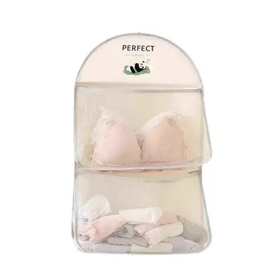 Hanging Sock and Underwear Storage Bag, Mesh Wardrobe Organizer for Dormitories