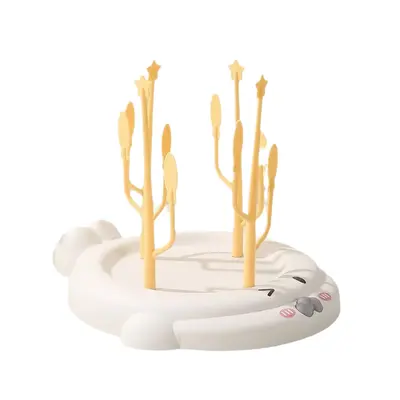 Abtropfgestell für Babyflaschen mit Staubschutz