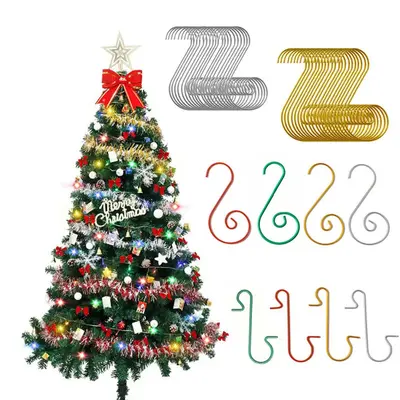Christmas Hooks, Colorful S-Hooks and Metal Flower Hooks