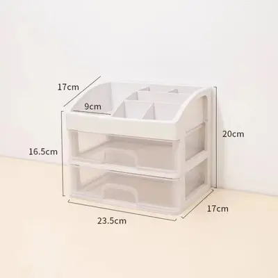 Desktop storage box with drawers for office and cosmetics - 9
