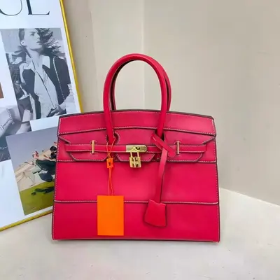 Damen-Patchwork-Platinum-Tasche, großes Fassungsvermögen, minimalistisch - 13