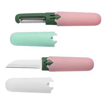Portable fruit peeler knife, folding 2-in-1 design - 5