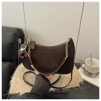 Women's Suede-Look Small Crossbody Shoulder Bag, Large Capacity, 2025 - 10