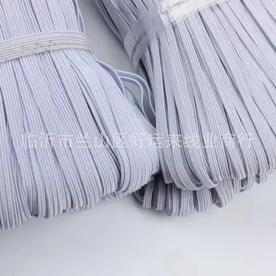 Elastic Band, 4 mm 6 mm 8 mm, White and Black, Thin and Soft - 2