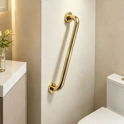 Titan-Edelstahl rutschfester Badezimmer-Haltegriff - 4