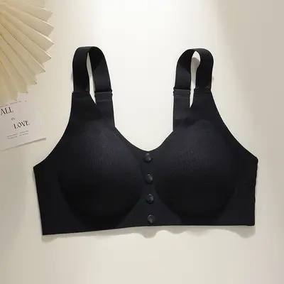 Front-Closure Seamless Wireless Bra, Shaping, Fixed Cup - 11