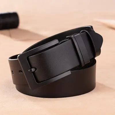 Premium first-layer cowhide men's belt, casual and versatile Korean-style jeans, genuine leather fashionable men's belt, high-end and authentic - 7