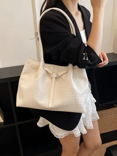 Large Capacity Tote Bag Women 2026 New Style Trendy Fashion High-Value Aesthetic Merlot Commute Shoulder Bag