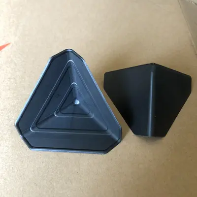 Corner Protector, Plastic, Black, 6 cm, Three-Sided