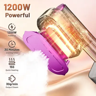 Portable handheld garment steamer iron