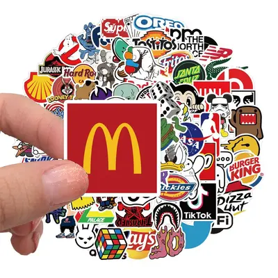 101 Fashion Logo Stickers for Water Bottles and Phone Cases