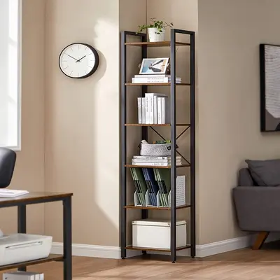 Wall-Mounted Multi-Tier Magazine Rack, Scandinavian Style - 1