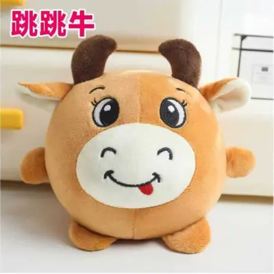 Dog Toy Bouncing Ball, Durable Squeaky Chew Toy with Teeth Cleaning - 9