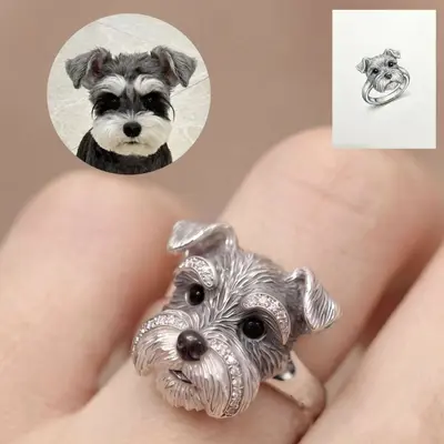 Hund-Avatar-Ring, 3D-Formgestaltung, Gedenkring - 13