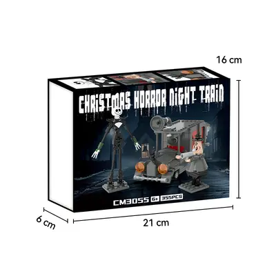 MOC Christmas Nightmare Train Building Block Set, Small Particle Kids Toy