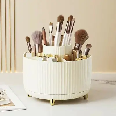 Desktop rotating makeup brush storage tube cosmetics storage rack dressing table eye shadow brush lipstick box pen holder - 7