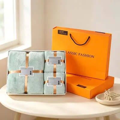 Korallenflies-Handtuchset in Geschenkbox - 10