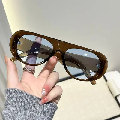 Outdoor-Sonnenbrille mit UV-Schutz, schlichter Fahrerstil für Damen und Herren - 1