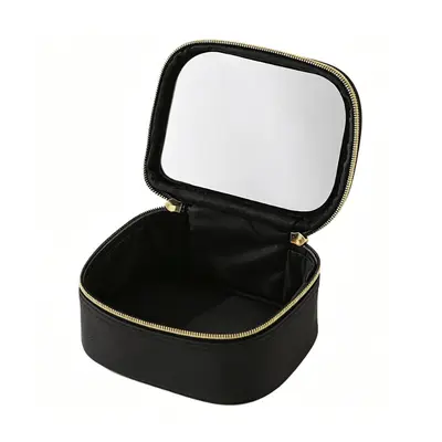 LED Mirror Mini Travel Makeup Bag, Waterproof PU Leather - 11