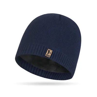 Korean-Style Knitted Wool Beanie, Fleece-Lined Winter Hat - 12