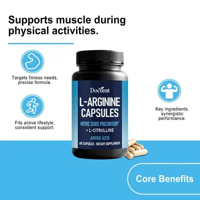 Docteat Muscle Support Dietary Supplement Capsules, Energy and Endurance - 2