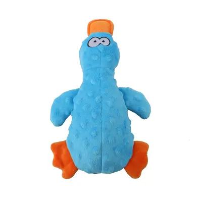 Squeaky Plush Duck Dog Toy, Durable, with Crinkle Paper - 7