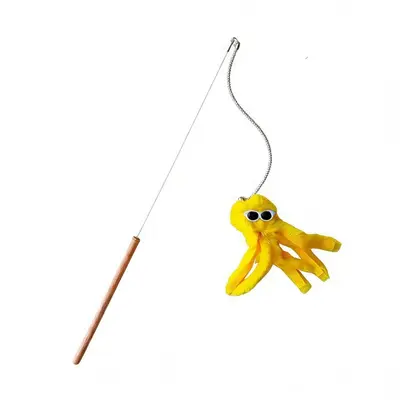 Octopus Cat Teaser Wand Toy with Bell - 8
