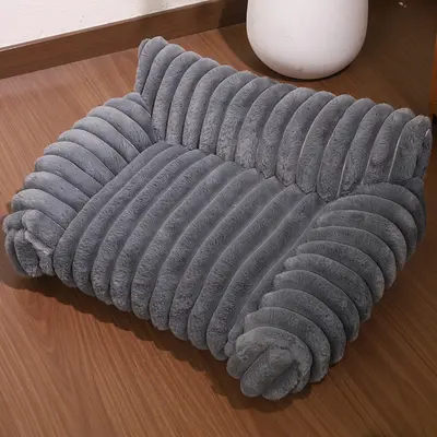 Yeni evcil hayvan kanepe yuvası kalınlaşmış tavşan peluş büyük köpek yuvası kedi yuvası büyük evcil hayvan yuvası rahat kedi ve köpek yatağı - 8