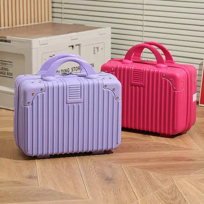 Retro bavul mini kozmetik çantası 14 inç küçük kutu hatıra 16 inç bavul depolama şifre yatılı çanta